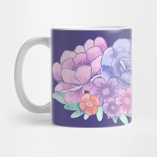 Purple Watercolor Floral Mug